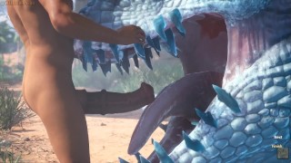 Guy follada por un enorme dragón