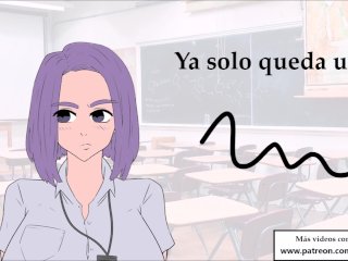 JOI profesorate masturba con unas cuerdas.