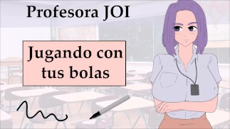 JOI profesora te masturba con unas cuerdas.