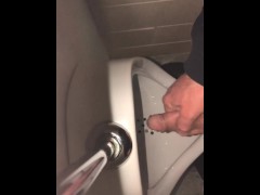 Solo Male POV Watch Me Have A Quick Piss At A Urinal Within A Public Washroom