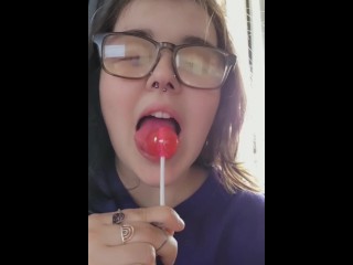 Licking and Sucking my Lollipop just like your Cock