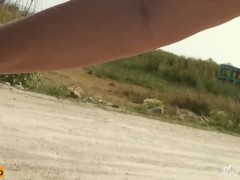 No panties Upskirt Bike Ride and Tit Flashing