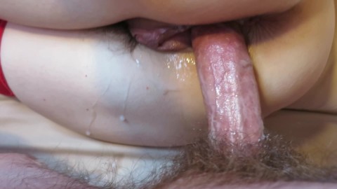 СПЕРМА в жопе - капающая сперма из моей пизды - член боком ебет мои губы!