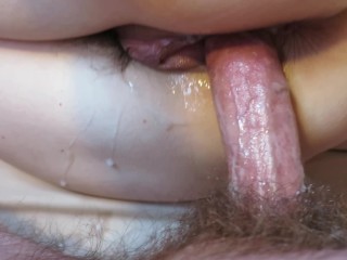 СПЕРМА в жопе - капающая сперма из моей пизды - член боком ебет мои губы!