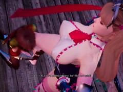 Under The Witch Alpha - Rubbing a cock on a woman's foot