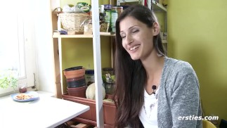 German student sensually masturbates on camera