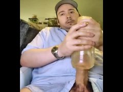 Well Rounded Worker In A Whale Cap Fucks A Fleshlight With His Big Cock For Eleven Minutes