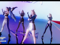 [MMD] K/DA - More Hot Kpop Dance Ahri Akali Kaisa Evelynn Seraphine League of Legends 4K 60FPS