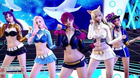 [MMD] BlackPink - Icecream Sexy Kpop Dance Ahri Akali Kaisa Evelynn Seraphine KDA