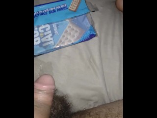 Dirty Cock Cums in Food Trash Bag