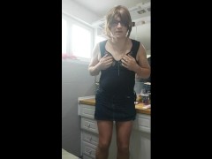 Patty crossdresser jean skirt