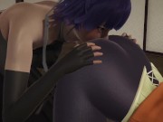 Preview 5 of Bleach Futa Soifon x Yoruichi Slapping * bondage + Extreme blowjob