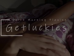 Video Our Quick Morning Sexual Playing before go to work. Mutual Masturbation, Cum on tits.