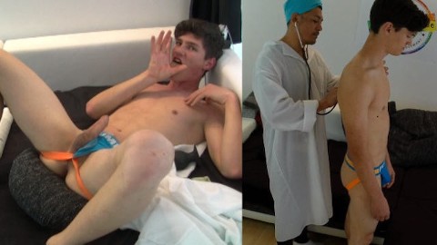 Twink alemão de 18 anos da Baviera se deixa apanhar e foder pelo médico