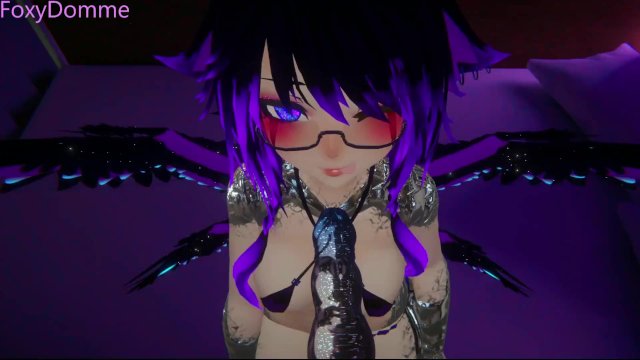 Dommy mommy plays with her obedient pets