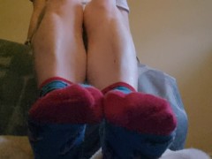 My socks stunk from wearing slippers all day