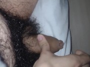 Preview 5 of Gaint Bear close up in his hairy bush / humping bed sheet