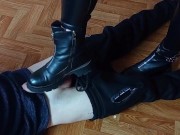 Preview 1 of Foot fetish domination from girls in boots