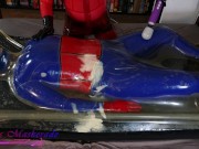 Preview 3 of Miss Maskerade in Full Latex Vacbed Bondage Domination Play