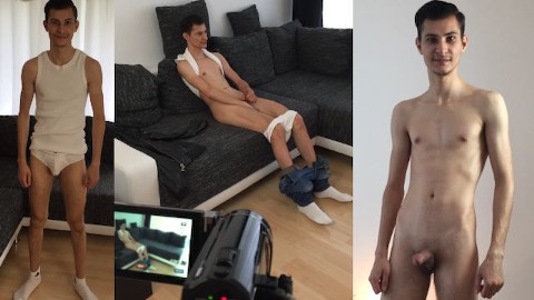 18 歲苗條難民在德國選角採訪 小陰莖和白襪子
