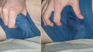 Jerking Off My Bulge Cum In Underwear After Humping My Underwear