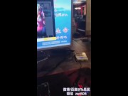Preview 2 of Sexy Ladyboy public masturbation and cumshot in a cyber cafe no shame