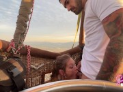 Preview 6 of Sammmnextdoor Date Night #05 - Passionate sunrise sex (she swallows) over pyramids in an air balloon