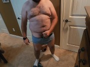 Preview 6 of Dad bod strip and big cum shot
