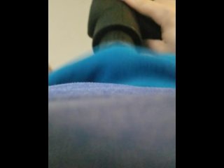 More massager fun - heavy breathing - shoot cum thru boxers