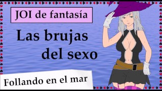 Tu ama te rescata y te folla para salvarte. JOI roleplay con una bruja.