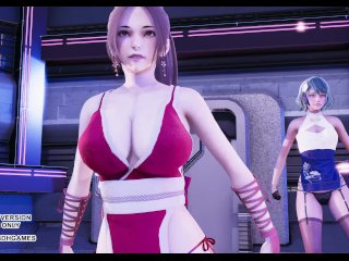 cartoon, doa, mai shiranui, big tits