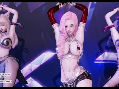 [MMD] HYUNA - Rolldeep Ahri Kaisa Seraphine League of Legends KDA Sexy Kpop Dance 17