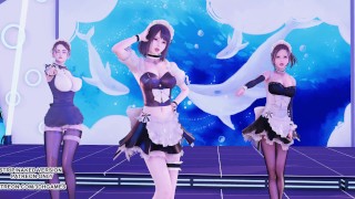 [MMD] Hurly corpulento Sexy Maid Hot Dance 4K 60FPS