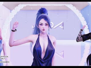 [MMD] Stellar - Vibrato Ahri Seraphine Kaisa KDA League of Legends Hot Kpop Dance Erotic 4K 60FPS