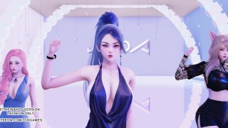 [MMD] Stellar - Vibrato Ahri Seraphine Kaisa KDA League of Legends Hot Kpop Dance Erotic 4K 60FPS