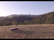 Preview 1 of Bathing in Solitude - Cum watch Riley Reid pleasure herself in nature.