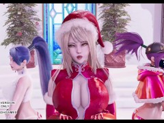 [MMD] All I Want for Christmas Is You Ahri Akali Kaisa Sexy Dance League of Legends KDA