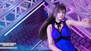 MMD T Ara Numbernine Aerith Tifa Lockhart Fialové Šaty Final Fantasy 7 Remake Hot Kpop Dance