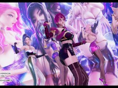 [MMD] Dalshabet - Joker Ahri Akali Kaisa Evelynn Seraphine KDA Sexy Kpop Dance 4K League of Legends