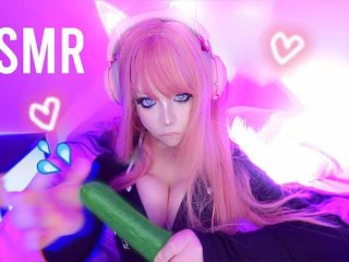 sexy roommate, youtuber, cucumber, asmr spit