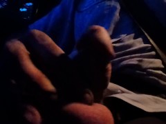 Driving touching my dick