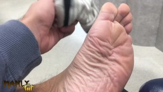 私の綿の靴下を祝福してください-病院への訪問-乾いた冬の足はいくつかの潤滑が必要でした-Manlyfoot