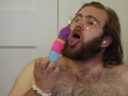 Preview 5 of Sucking and Fucking My Rainbow Dildo Just In Time For Pride Month