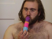 Preview 6 of Sucking and Fucking My Rainbow Dildo Just In Time For Pride Month