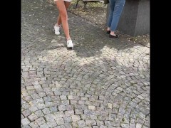 Public Flashing in Germany ends with Risky Outdoor Blowjob in a Public Park - POV Blowjob