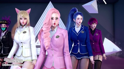 [MMD] STAYC - RAN2U Ahri Akali Kaisa Evelynn Seraphine Hot Kpop Dance KDA League of Legends