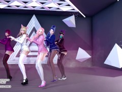 [MMD] STAYC - RAN2U Ahri Akali Kaisa Evelynn Seraphine Hot Kpop Dance KDA League of Legends