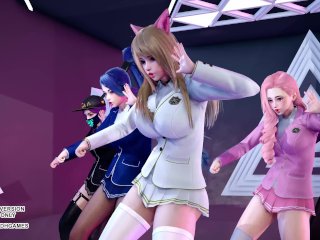 [MMD] STAYC - RAN2U Ahri Akali Kaisa Evelynn Seraphine Hot Kpop Dance KDA League of Legends