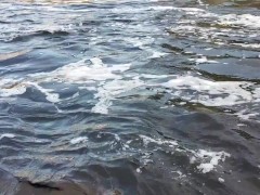 Big Feet And Hairy Legs Splashing At The Beach