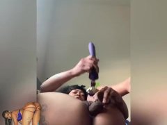 Making myself squirt before fucking my exs big Dick daddy 